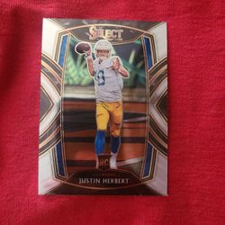 Justin Herbert Select Club Level Rookie Card 