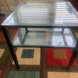 Glass End Table $30