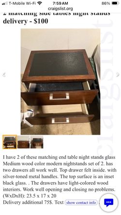 2 matching modern night stands