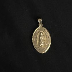 Virgin mary and jesus double sided 10k chain