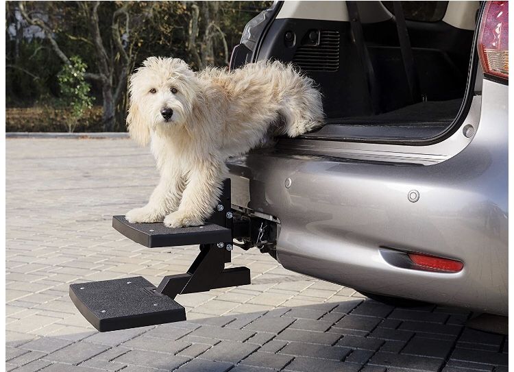 PetSafe Solvit PupSTEP HitchStep Pet Stairs, Steps for Truck and SUV Hitches, Great for Medium to Large Dogs
