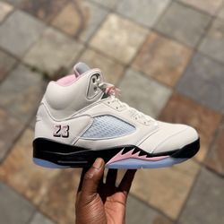 Soft Pink Jordan 5s (11.5)