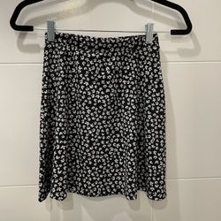 Black and White flower skirt