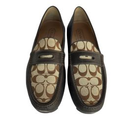 Coach Men's Signature C Leather Loafers — Size 11.5, With Box
