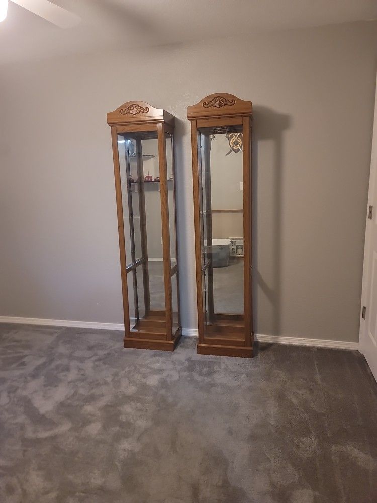 Pair Of Curio Cabinets