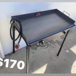 Plancha Nueva Con Estufa I Comal Grueso I Doble Quemadores Con Mangera 
