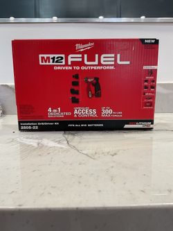 Milwaukee 2505-22 M12 FUEL 12V Brushless Installation 4-in-1 Drill/Driver Kit