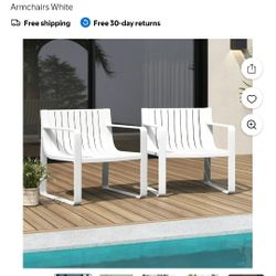 Two Ergonomic Patio Chairs