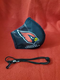 2 Pc NFL Arizona Cardinals Face Mask & Lanyard ser