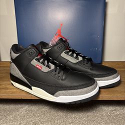 Size 13 - Levi's x Air Jordan 3 Retro SP Black Denim