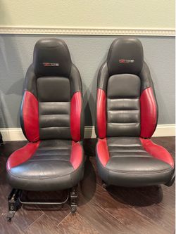 C6 Corvette Z06 Leather Bucket Seats Pair
