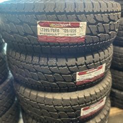 LT285/75/16 Landspider All Terrain Tires EACH TIRE $130/ CADA LLANTA- INSTALLED AND BALANCED