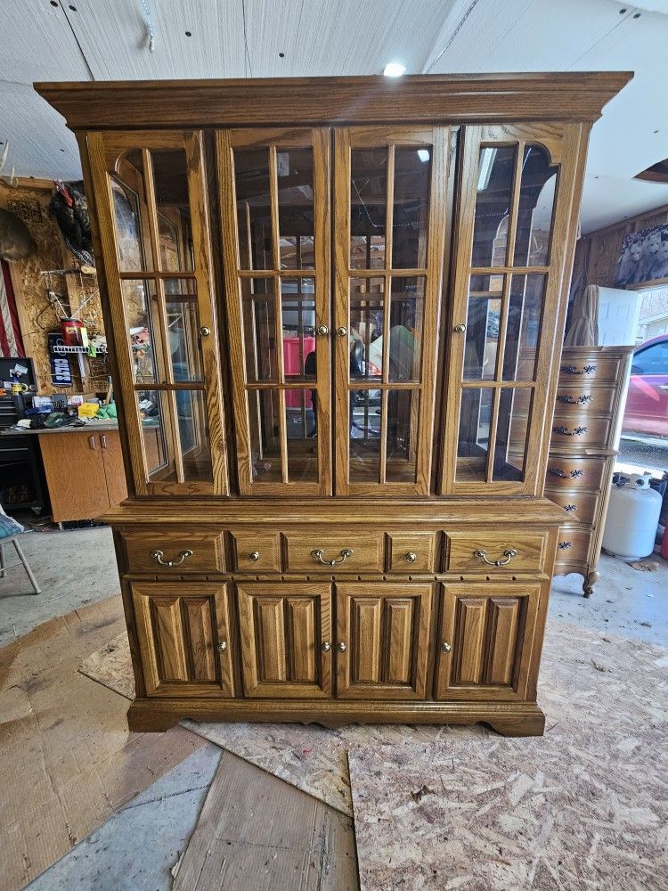 Vintage Antique China Cabinet Buffet Sideboard