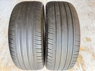 Two Premium Tires 235/45/18 Michelin Primacy MXM4 with 50% left EV Tesla used• Best deals