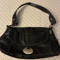 Vintage Nine West Black Shoulder Bag - Y2K Grunge Aesthetic