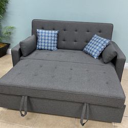 New Gray Sofa Couch Sleeper Pull Out 