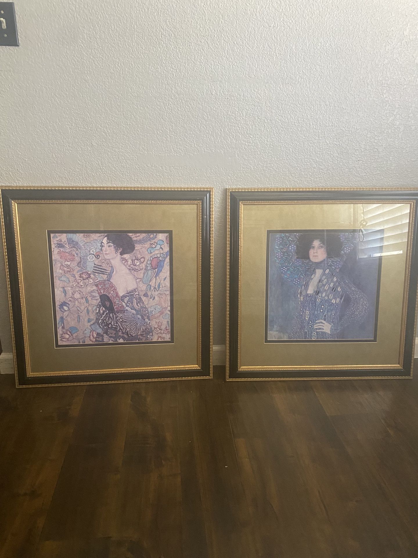 Gustav Klimt Framed Art Prints, Set of 2 Paintings