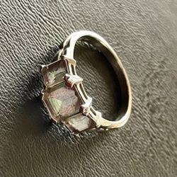 Mystic Topaz And Sterling Silver Ring. Size 8