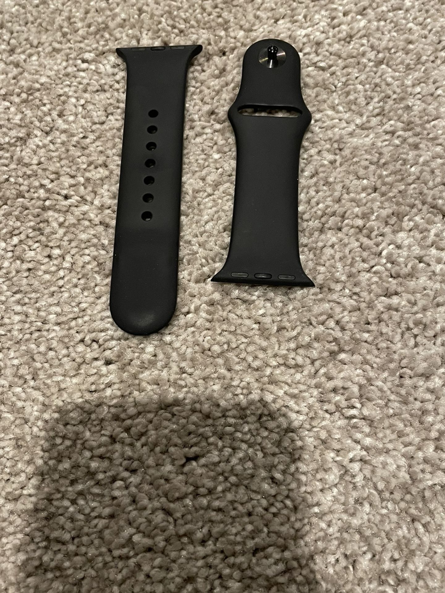 Black Apple Watch Silicon Band