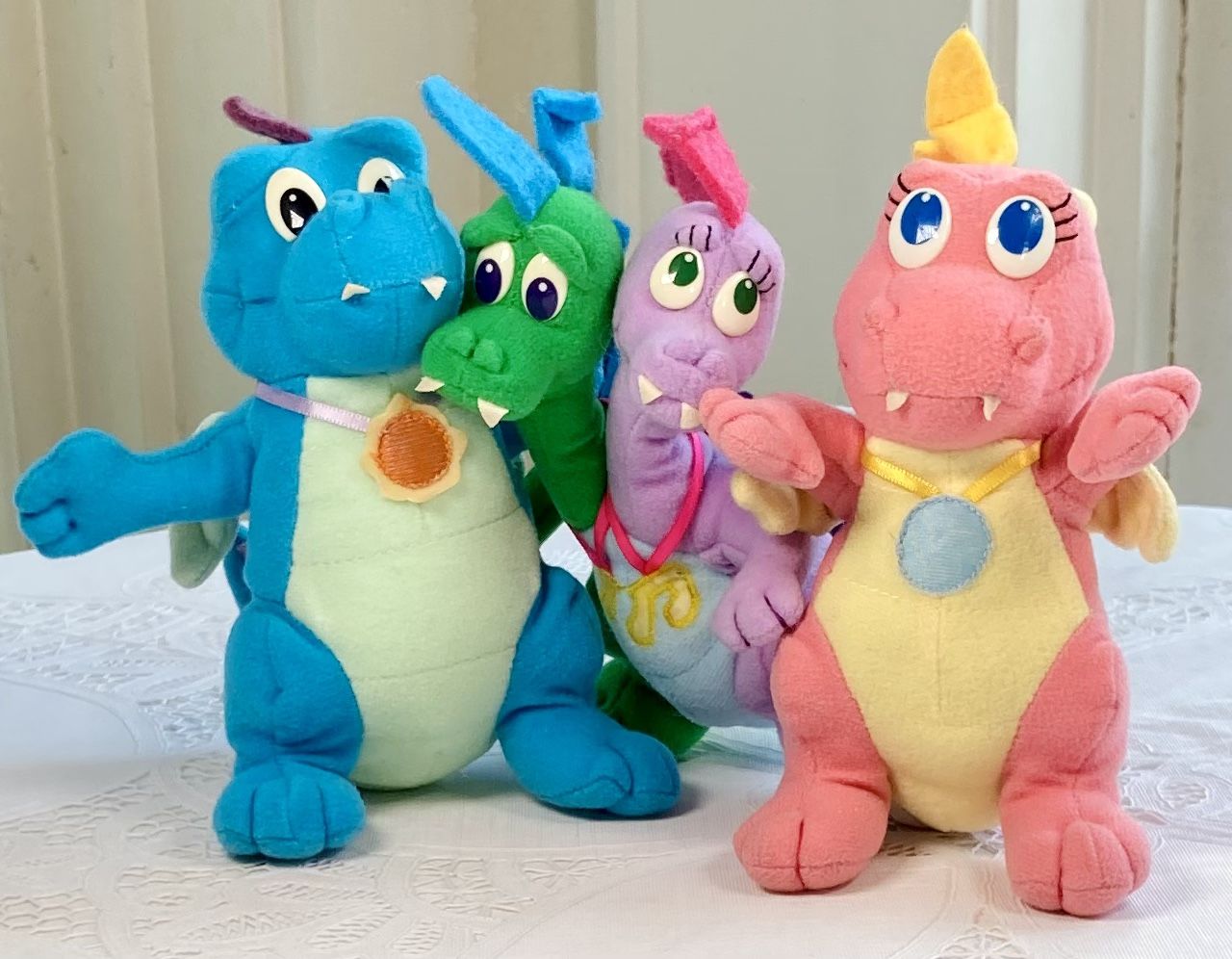 Dragon Tales Plush Lot Flying Cassie Ord Zak & Wheezie 3 Vintage Plush Dragons