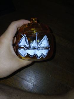 Glass pumpkin jar