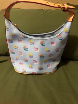 Minicci baby blue multi color shoulder bag