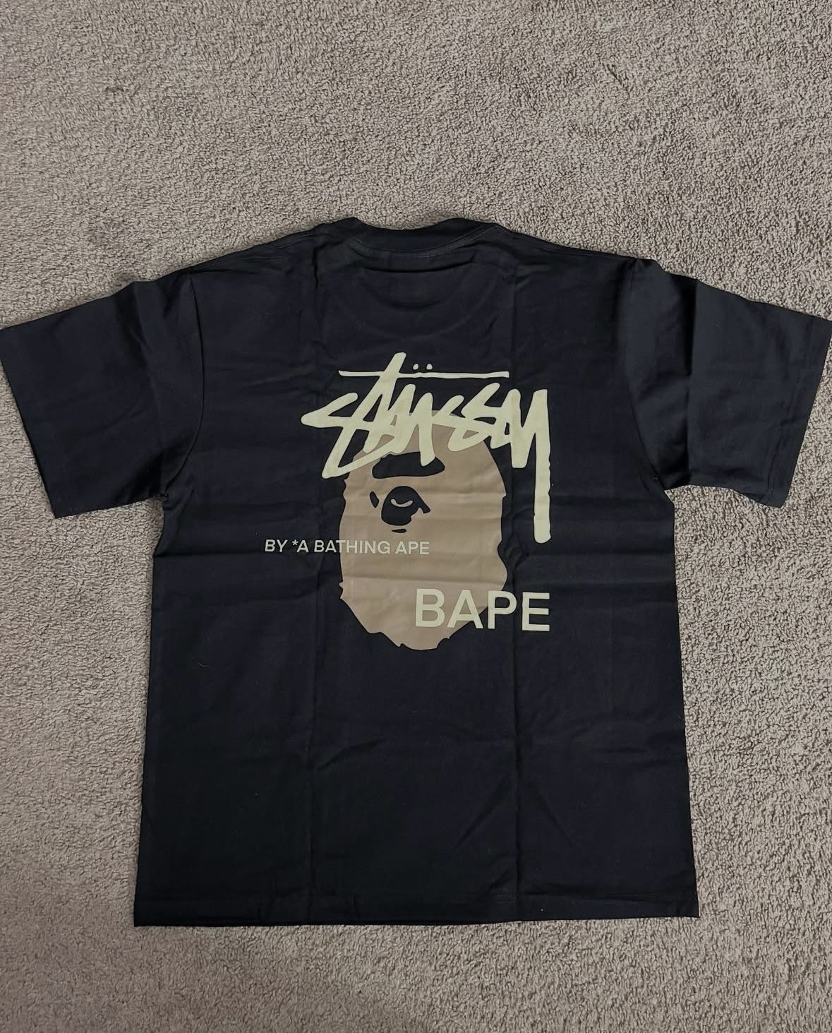 Bape Tee-Black Stussy (S)