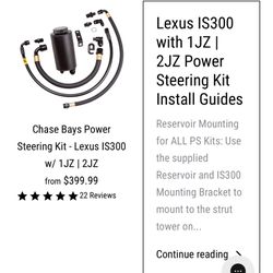 2jz Chase Bay Power Steering Kit!