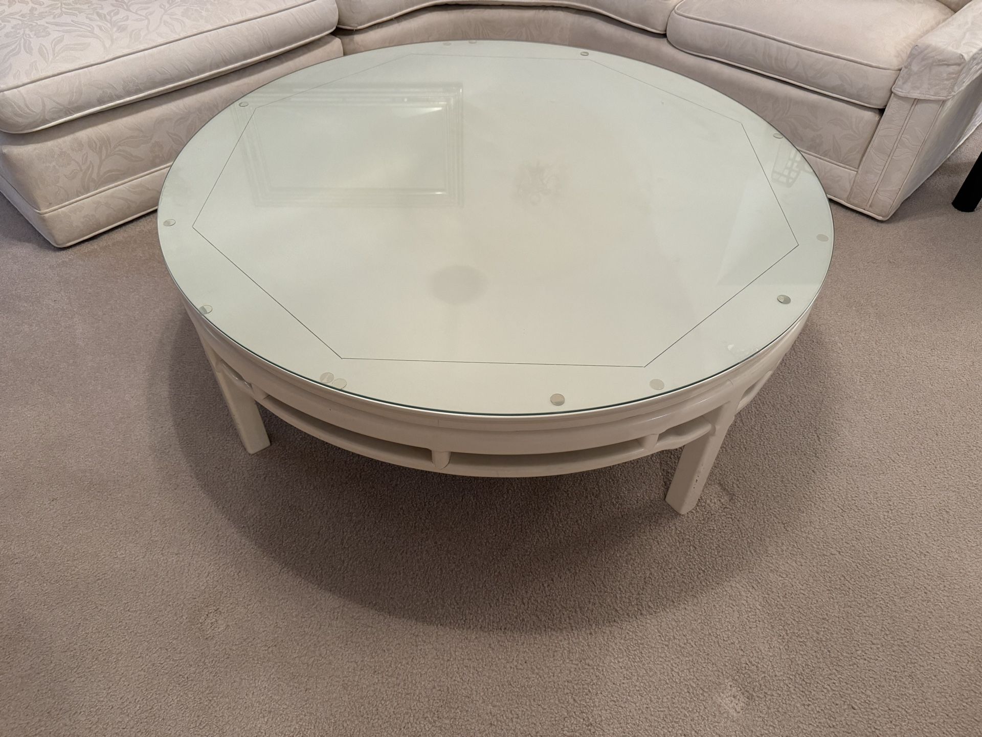 Stunning 1960s Low Profile Coffee Table With Removable Glass Top