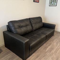 Black Leather Sofa