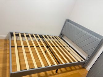 Queen bed frame gray color