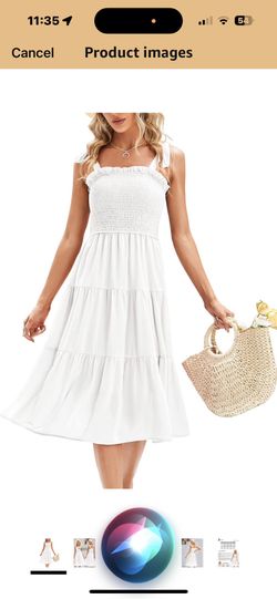 Brand New Plus Sz XL Smocked Elastic Flowing Sun Dress 