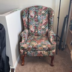 vintage floral design chair