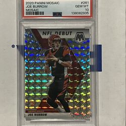 Football Cards Joe Burrows PSA Graded Rookie Card Lot