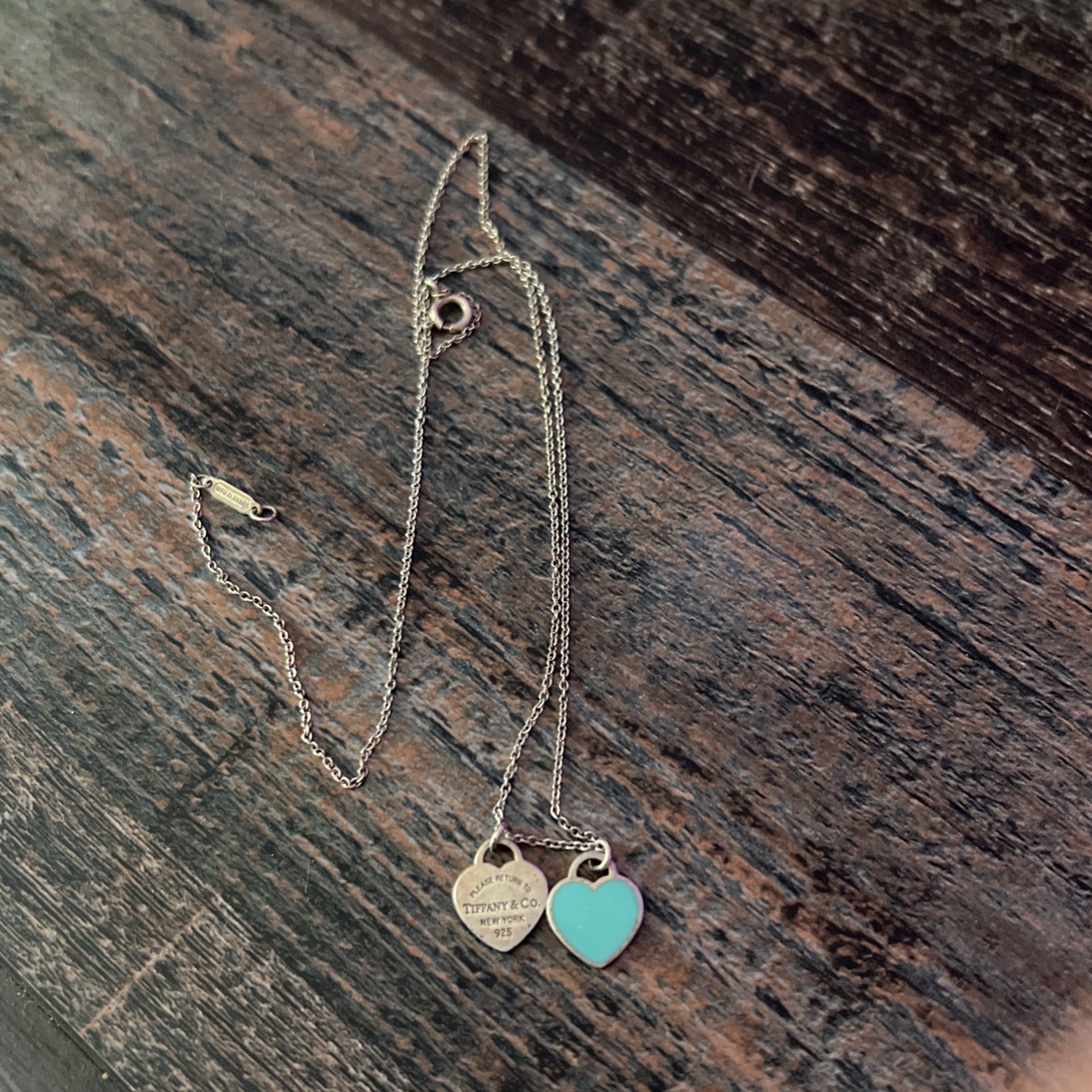Tiffany&Co. Double Heart Pendant Necklace 