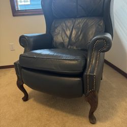 Drexel Heritage Leather Wingback Reclining Chair