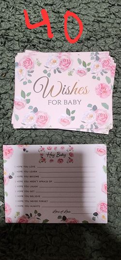 Wishes for Baby Shower Cards Set of 40