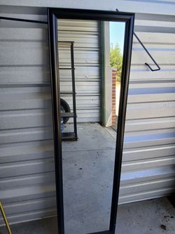 Full Length Mirror Wood Trim White Backing Could Hang On Door