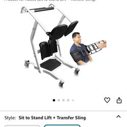 Vive Sit to Stand Lift & Transfer Sling - Elderly Stand Assist Transport Unit Wheelchair Device for Home Care Use