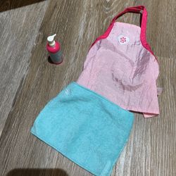 American Girl Apron, Soap And Towel