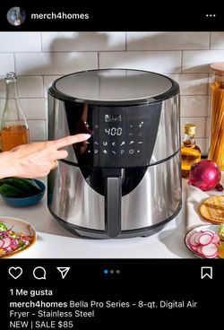 Bella Pro Series - 8-qt. Digital Air Fryer - Stainless Steel