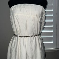 White Strapless Dress 