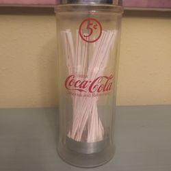 Coca Cola Straw Holder Vintage