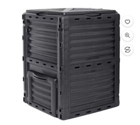 Garden Compost Bin 80 Gal Fast Creation of Fertile Soil, Black