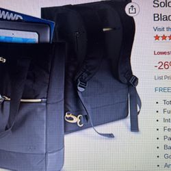 Solo Parker Hybrid 15.6 Inch Laptop Backpack 