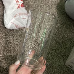 8 pc Clear Cylinder Flower Vase (6inch)