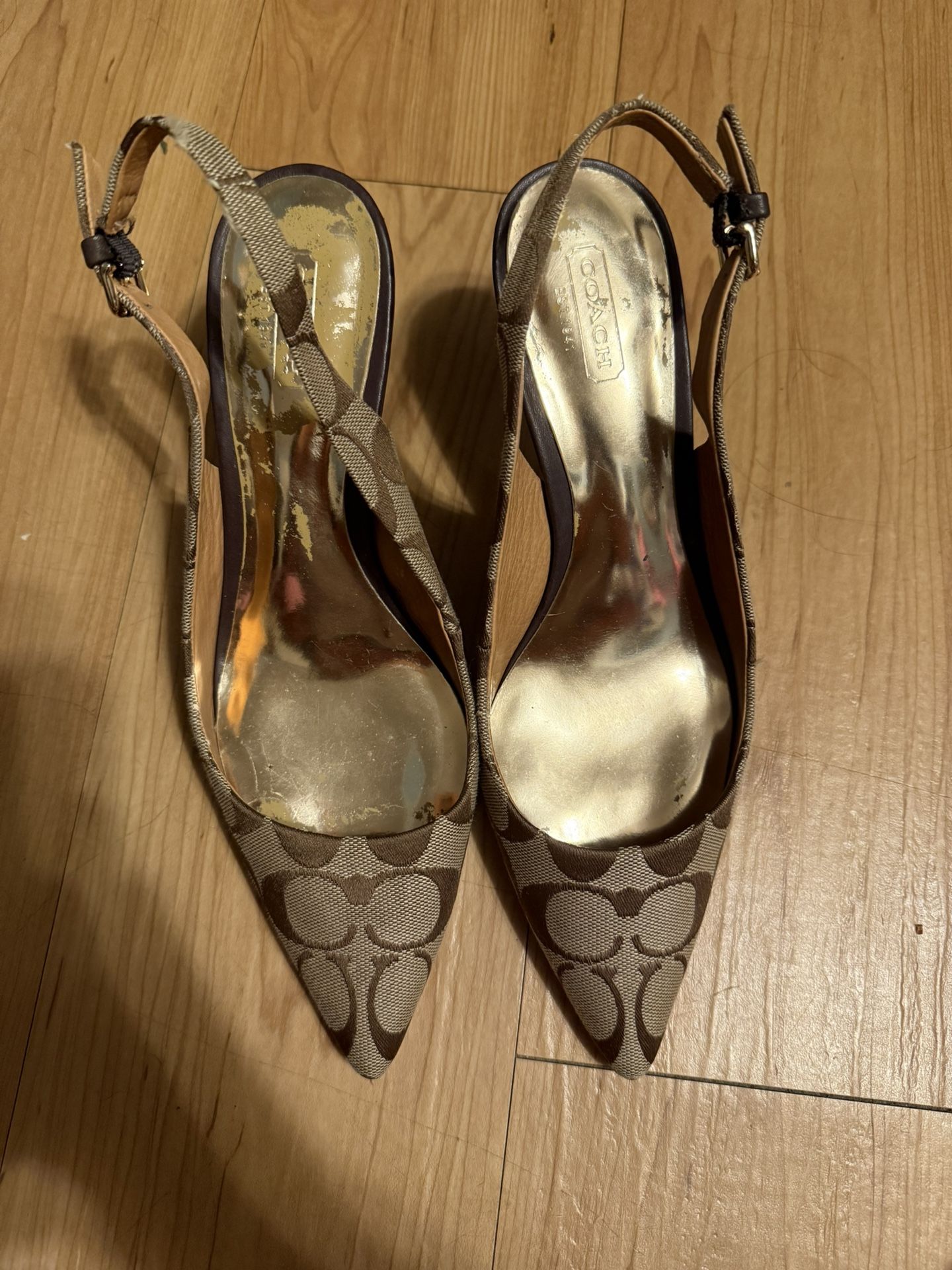 Coach Heels 8.5 Sling Back