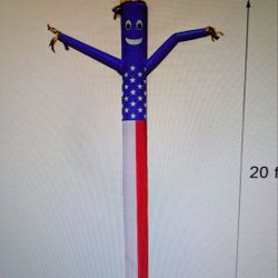 20' Tall Blowing Man and Commercial Fan