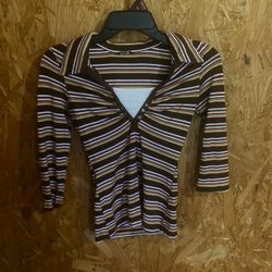 Trudy Striped Button Up Shirt