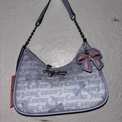 Juicy Couture Blue Bow Purse Shoulder Bag